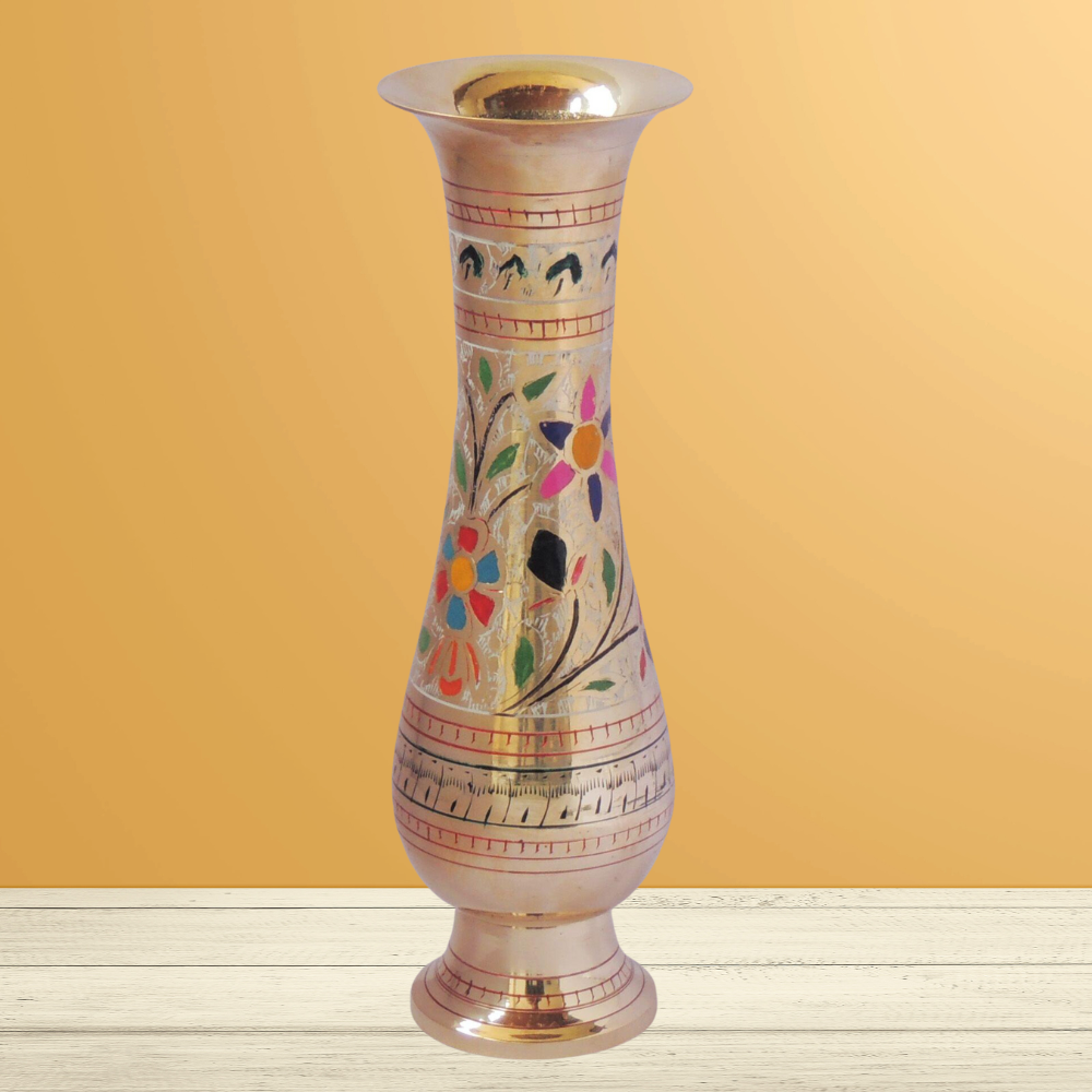 Brass Flower Pot Vase 0.545Kg - PUSHMYCART