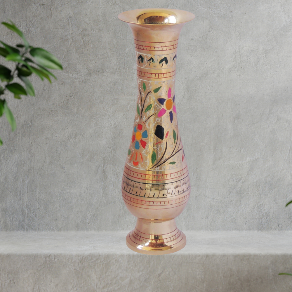 Brass Flower Pot Vase 0.545Kg - PUSHMYCART