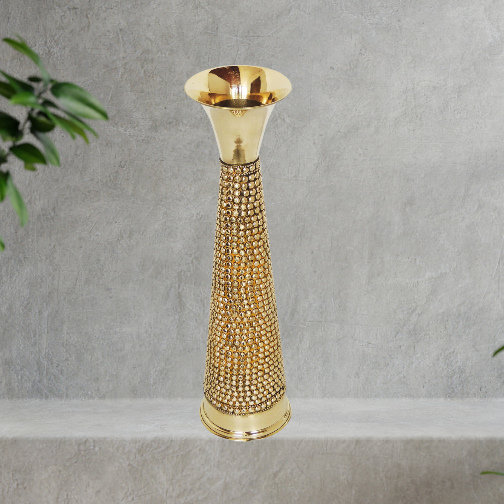 Brass Flower Pot Vase 0.64Kg - PUSHMYCART