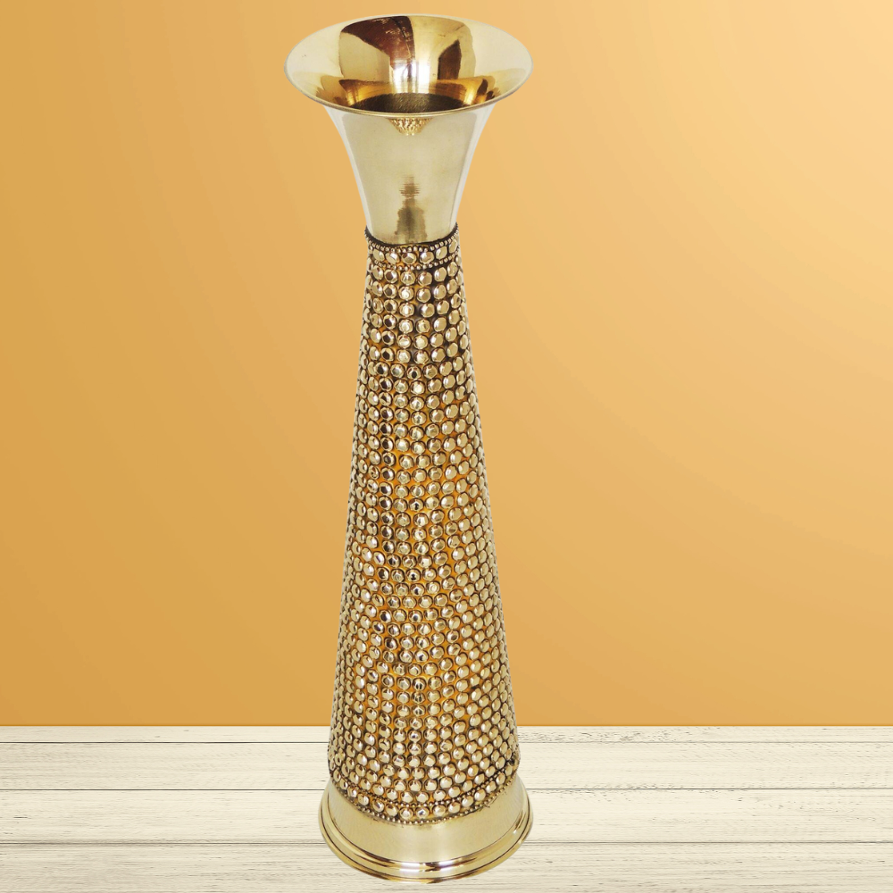 Brass Flower Pot Vase 0.64Kg - PUSHMYCART