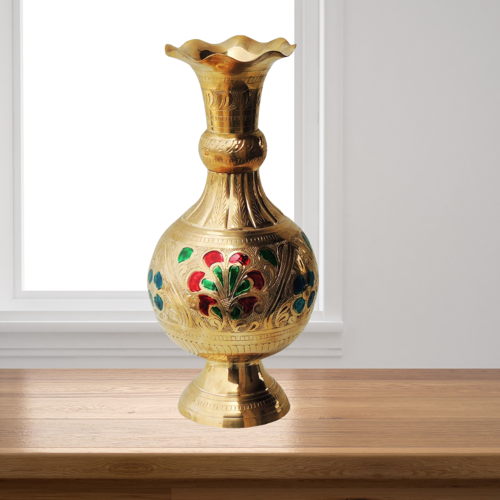 Brass Home And Garden Flower Pot 0.828Kg - PUSHMYCART