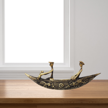 Brass Boat Statue 1.56Kg - PUSHMYCART