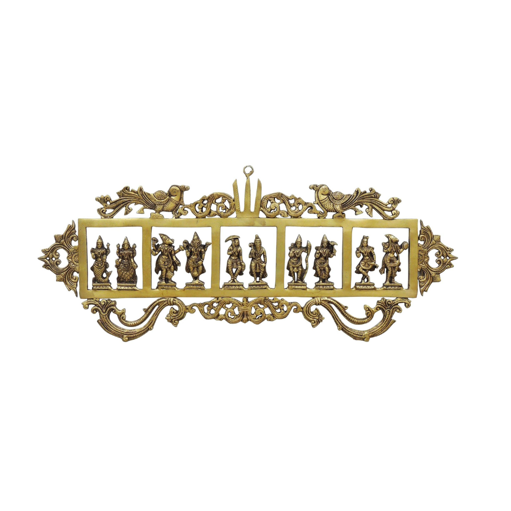 Brass Wall Hanging Das Avatar Statue 5kg - PUSHMYCART