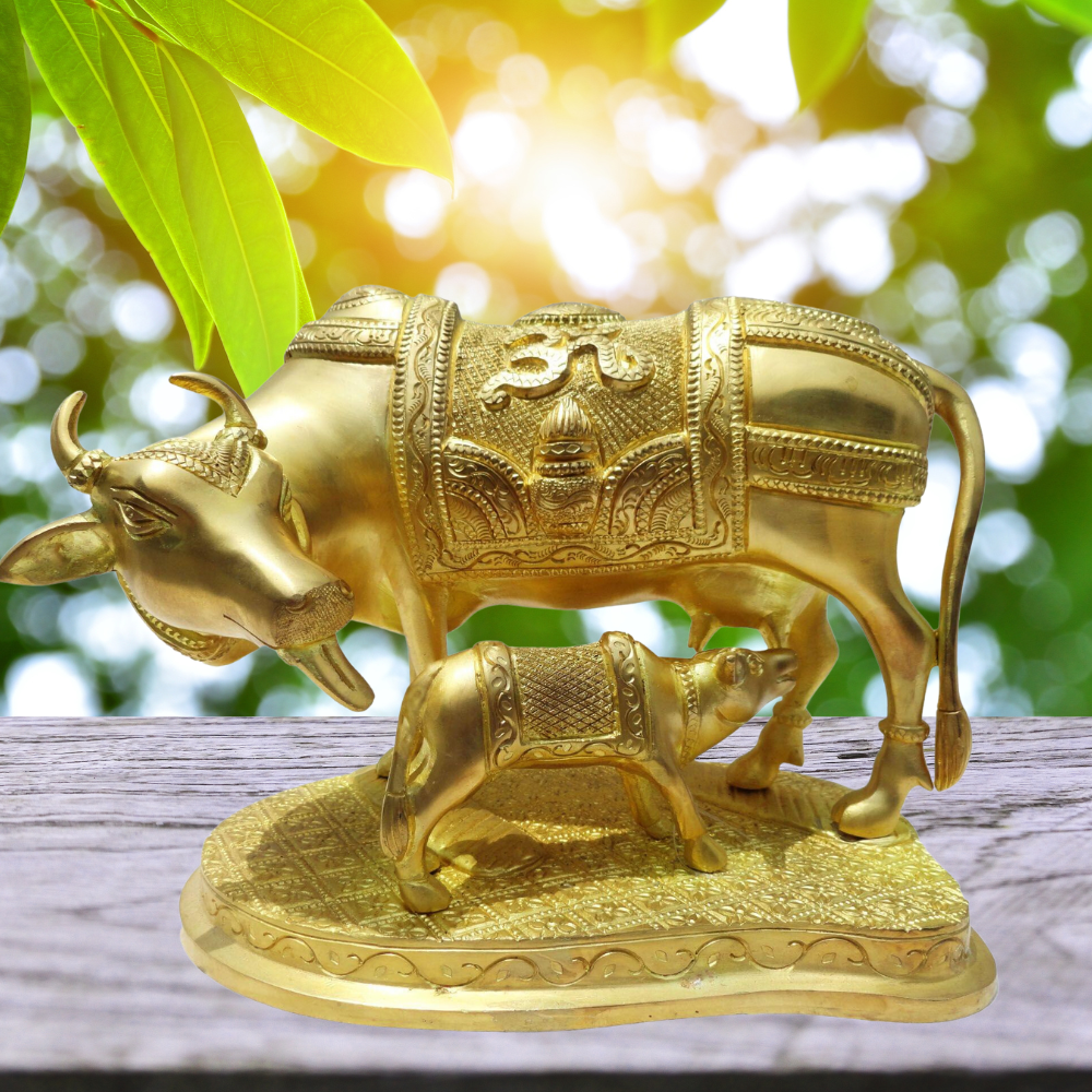Brass Gaye Bachdha SF Statue 5.5kg - PUSHMYCART