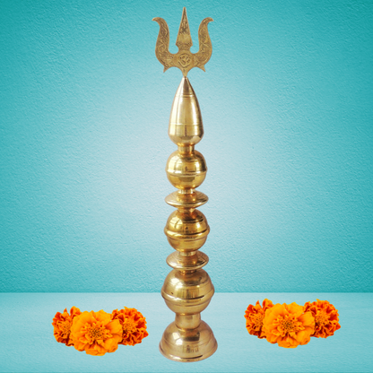 Brass Kalash Trishul 10.24Kg - PUSHMYCART