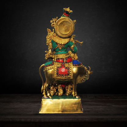 Brass Krishna Stone 23.22Kg - PUSHMYCART