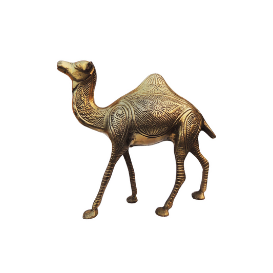 Brass Showpiece Camel Statue 1.52kg - PUSHMYCART