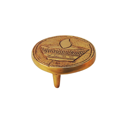 Brass Chowki | Brass Stool For God Idol 0.32 Kg - PUSHMYCART
