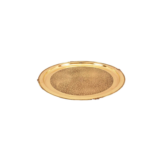 Brass Thali Embose 0.52kg - PUSHMYCART