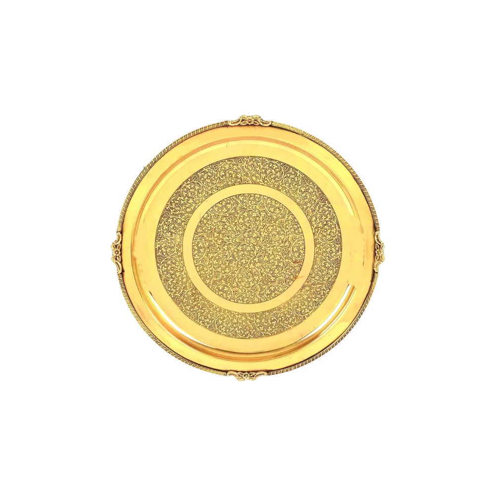 Brass Thali Embose 0.6kg - PUSHMYCART