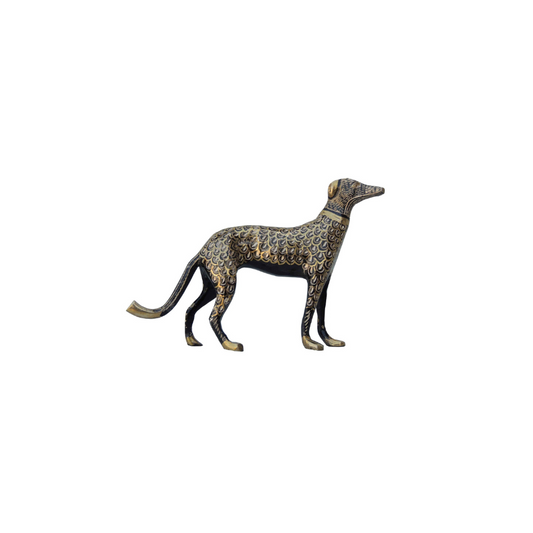 Brass Showpiece Dog Statue 0.51kg - PUSHMYCART