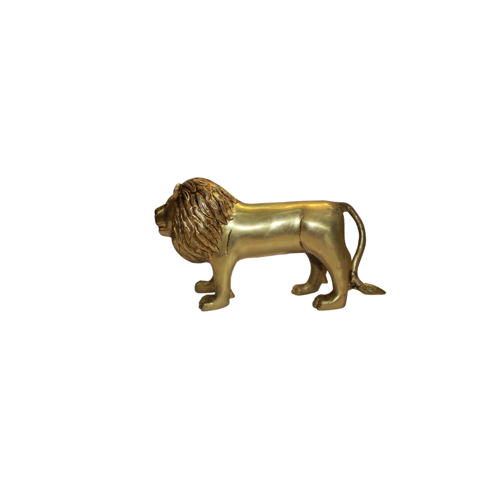 Brass Showpiece Lion Statue 3810g - PUSHMYCART