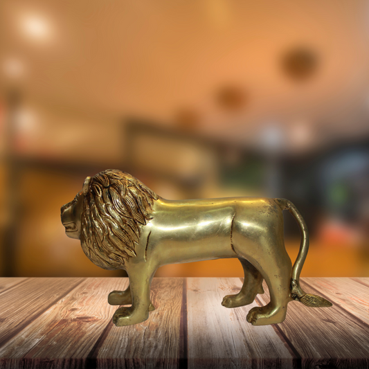 Brass Showpiece Lion Statue 3810g - PUSHMYCART