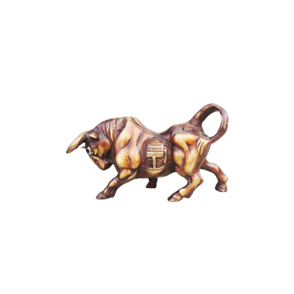 Brass Runnng Bull Statue 1.415Kg - PUSHMYCART