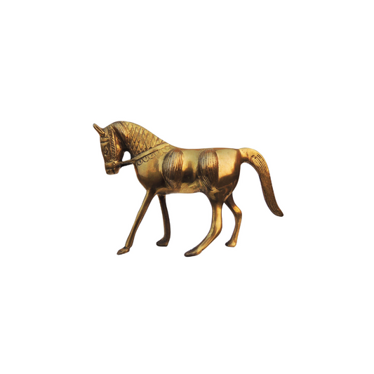 Brass Showpiece Horse Statue 0.7kg - PUSHMYCART