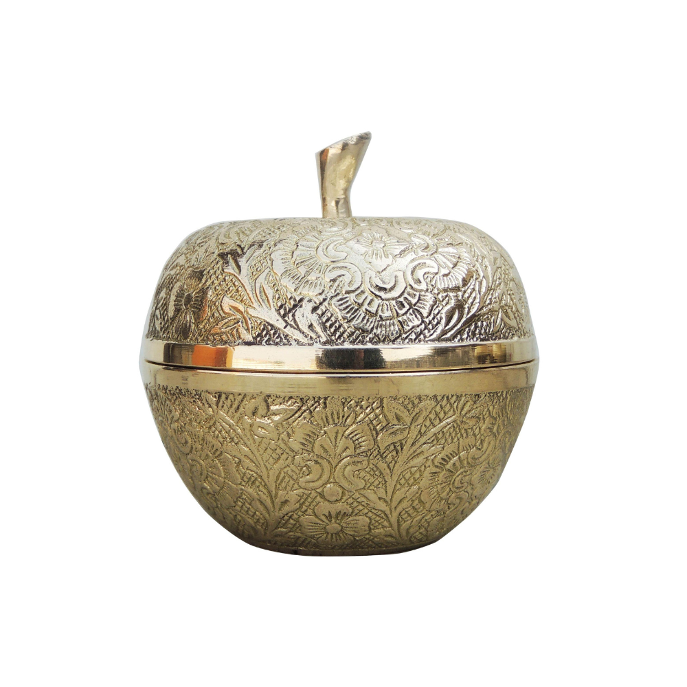 Brass Apple Shape Bowl 0.3Kg - PUSHMYCART