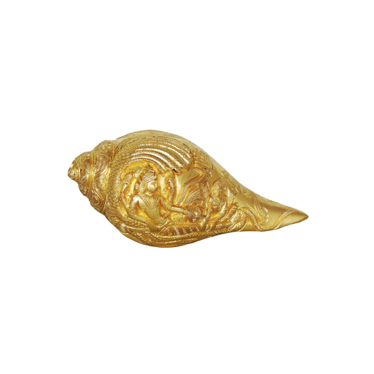 Brass Vishnu Shankh Statue 1.55Kg - PUSHMYCART
