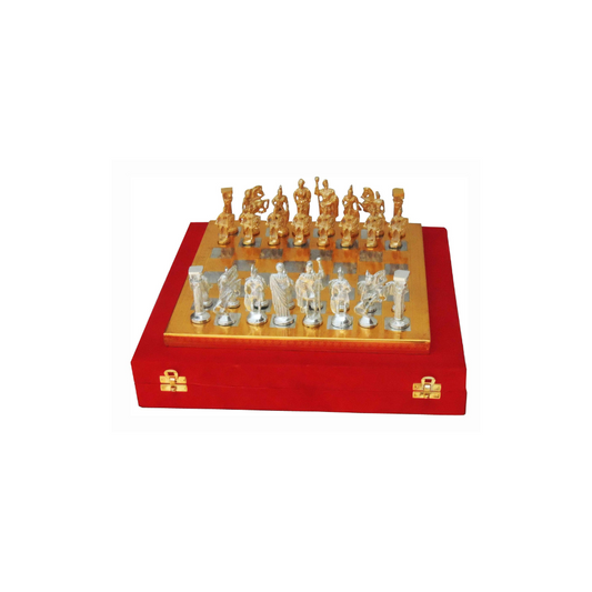 Brass Chess Gold Silver 3.56Kg - PUSHMYCART