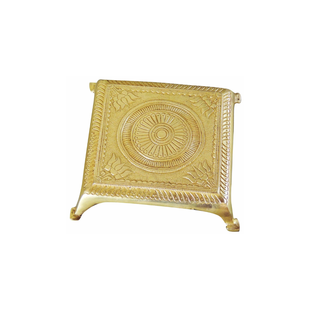 Brass Chowki For God Statue 0.47kg - PUSHMYCART
