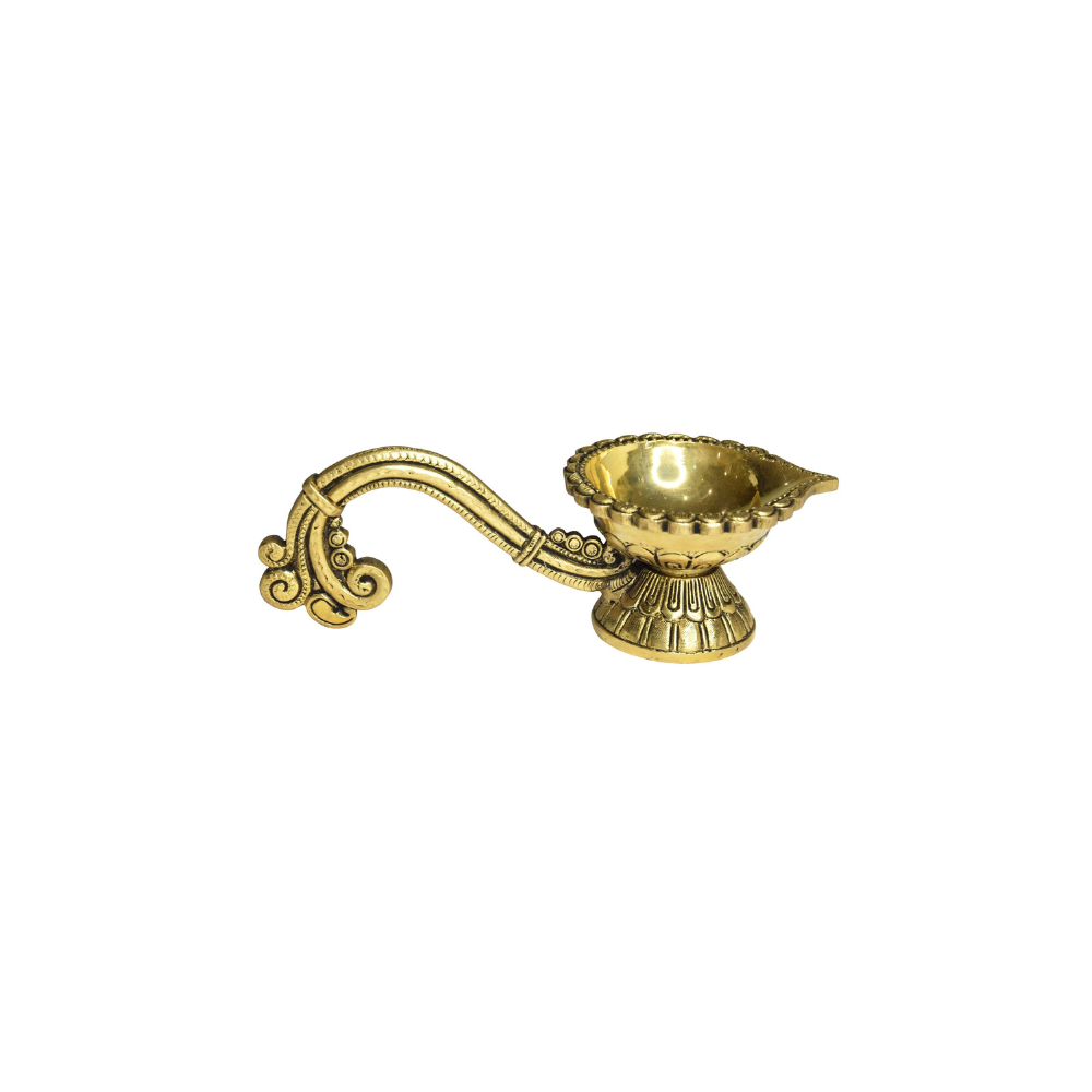 Brass Table Deepak Oil Lamp 1Kg - PUSHMYCART