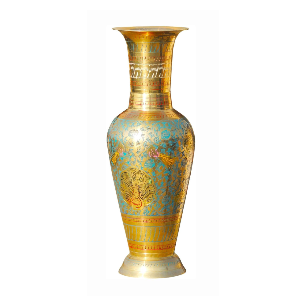 Brass Home And Garden Flower Pot 0.55Kg - PUSHMYCART