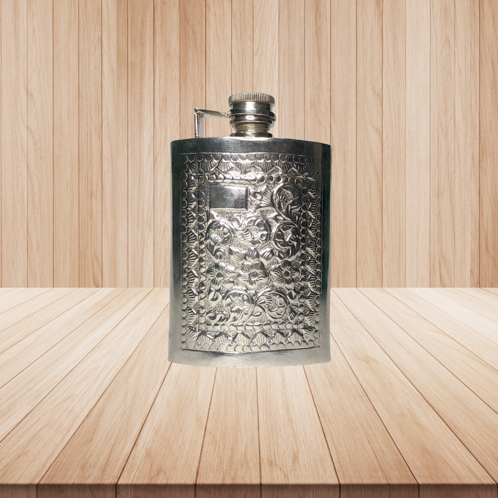 Pure Silver Hip Flask 161.67g - PUSHMYCART