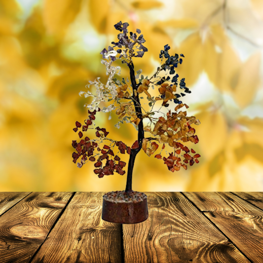 Pushkar 7 Chakra M Seal Crystal Tree - PUSHMYCART