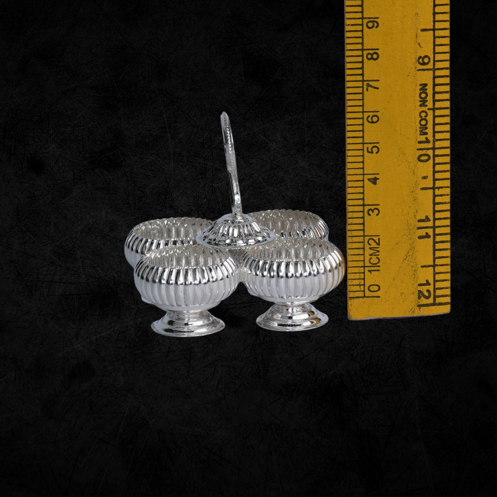Pure Silver Panchapali Four Bowl Set 50g - PUSHMYCART