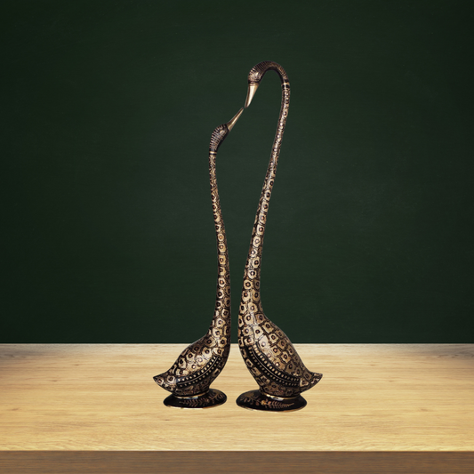 Brass Showpiece Duck Pair 6.38kg - PUSHMYCART