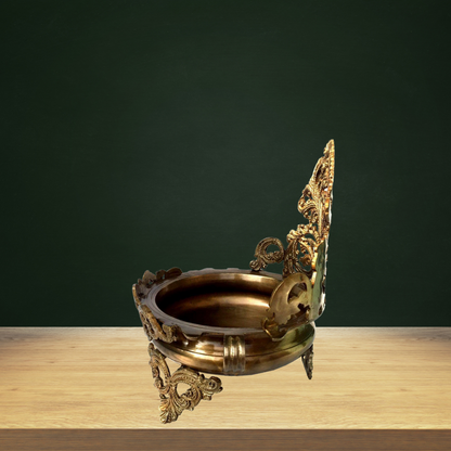 Brass Urli Flower Pot 2.28kg - PUSHMYCART