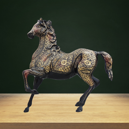 Brass Showpiece Horse Statue 6.24kg - PUSHMYCART
