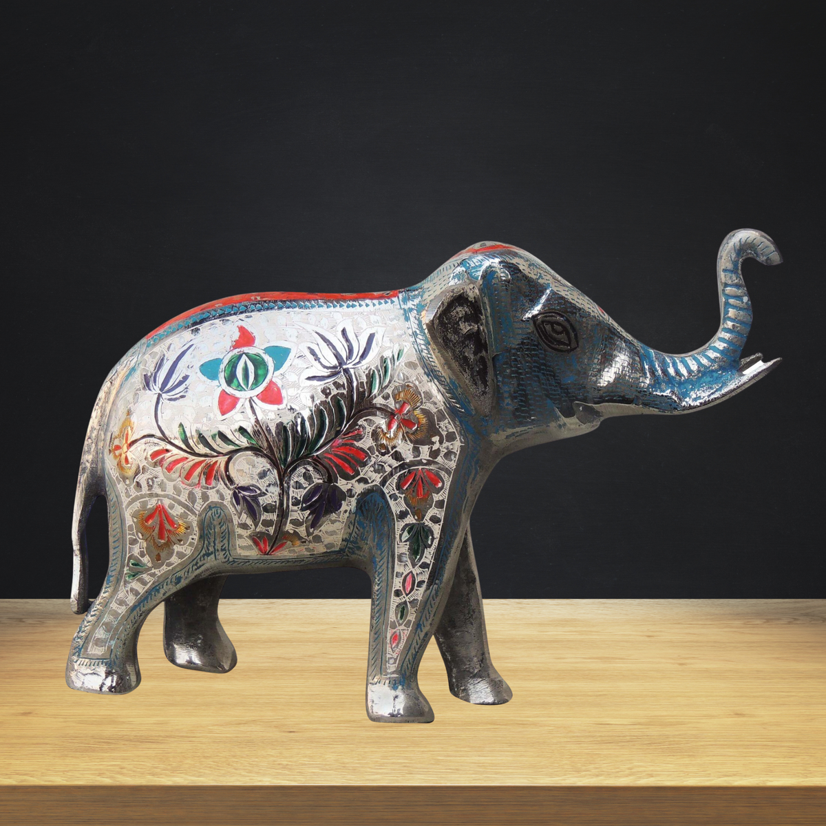 Brass Showpiece Elephant Statue 2.03kg - PUSHMYCART