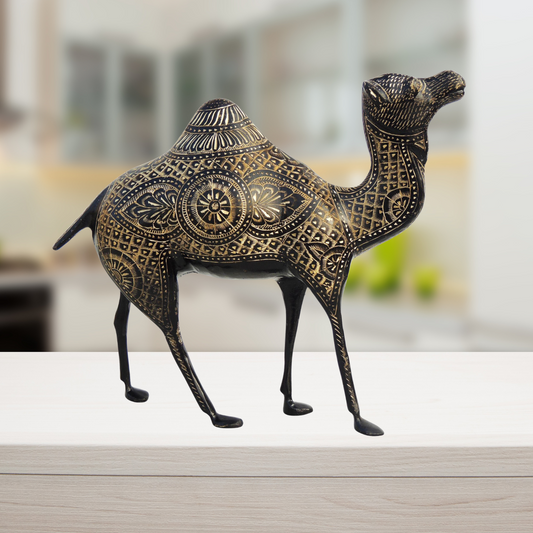 Brass Showpiece Camel Statue 2.86kg - PUSHMYCART