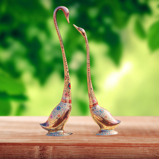 Brass Duck Pair Statue 3.28kg - PUSHMYCART
