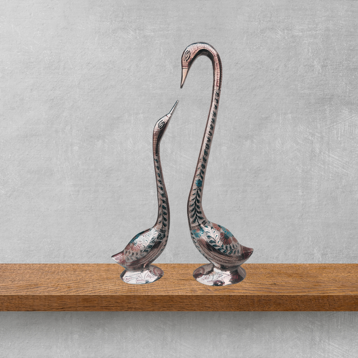 Brass Duck Pair Statue 2.09kg - PUSHMYCART