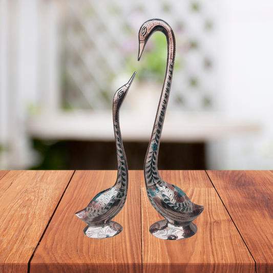 Brass Duck Pair Statue 2.09kg - PUSHMYCART