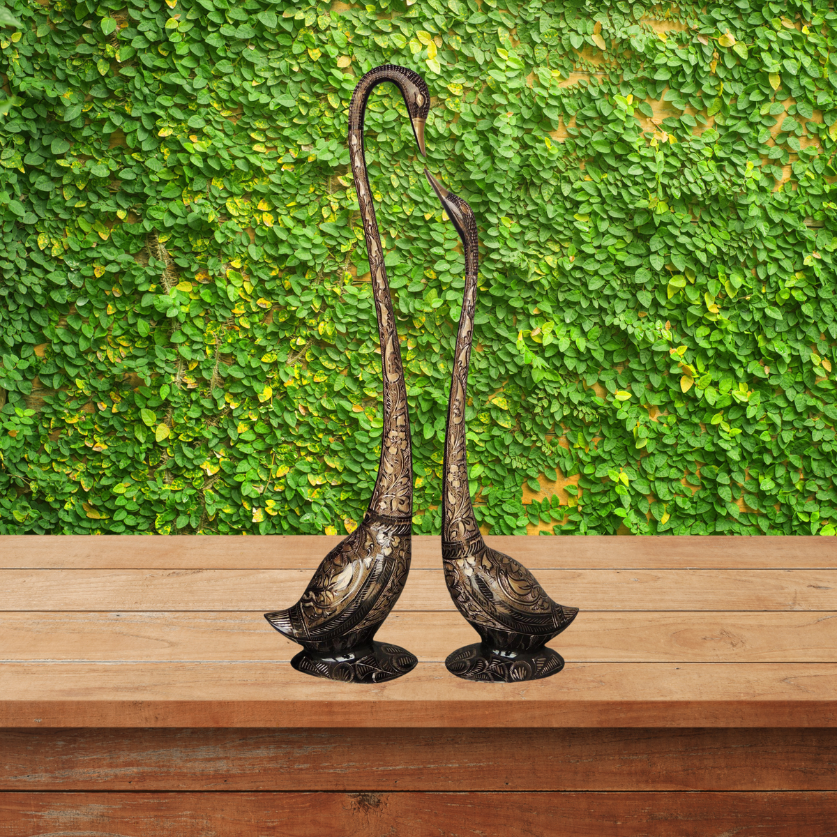 Brass Duck Pair Statue Medium 4.76kg - PUSHMYCART
