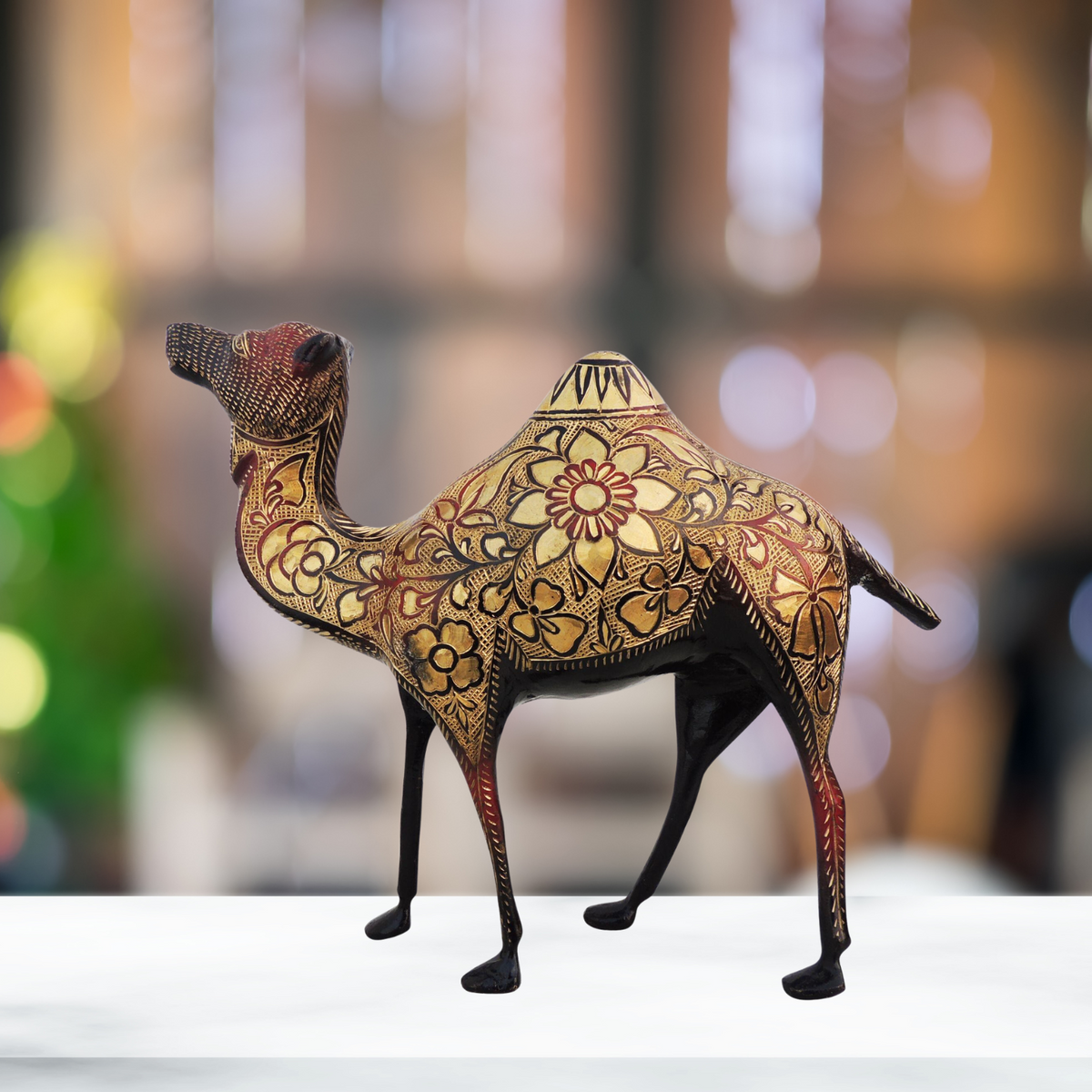 Brass Showpiece Camel Statue 2.66kg - PUSHMYCART