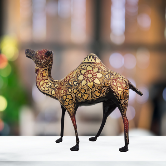 Brass Showpiece Camel Statue 2.66kg - PUSHMYCART