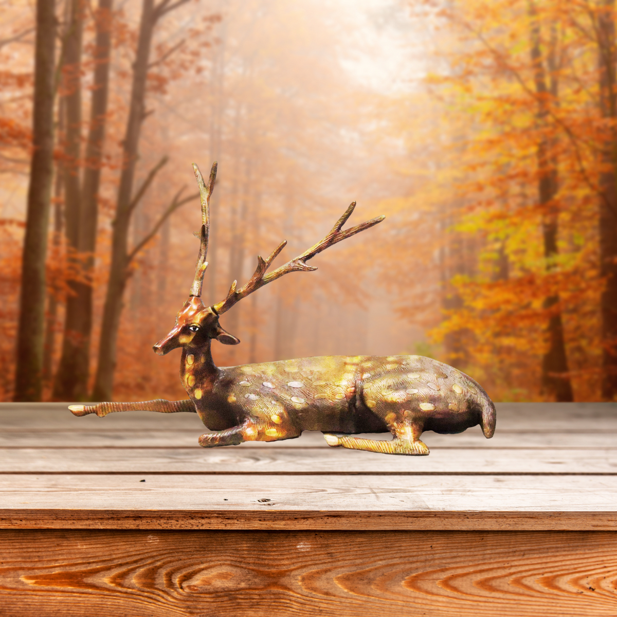Brass Showpiece Deer 5.13kg - PUSHMYCART