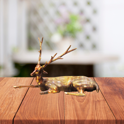 Brass Showpiece Deer 5.13kg - PUSHMYCART