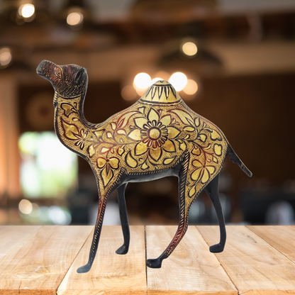 Brass Table Decor Showpiece Camel 2kg - PUSHMYCART