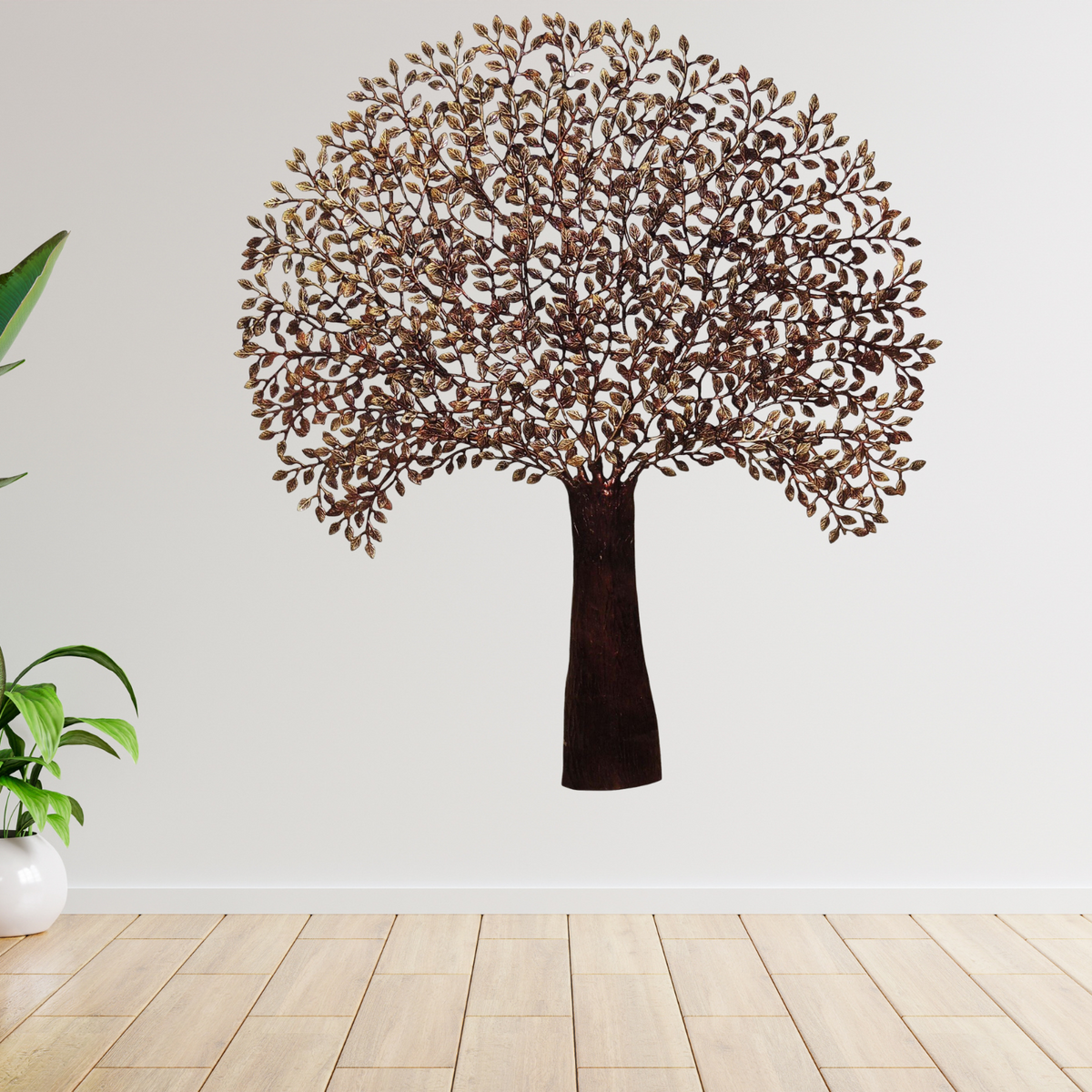 Brass Wall Hanging Tree Statue 15.4kg - PUSHMYCART