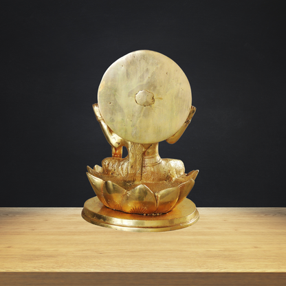 Brass Laxmi Ji Goddess Idol Statue 3.795kg - PUSHMYCART
