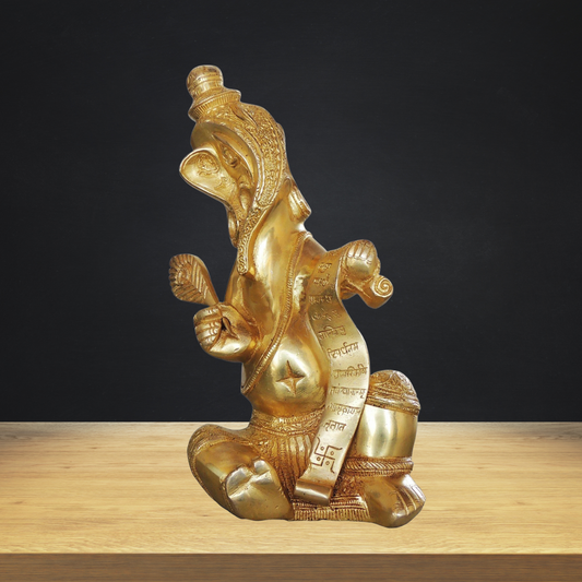 Brass Ganesh Ji 3.02kg - PUSHMYCART