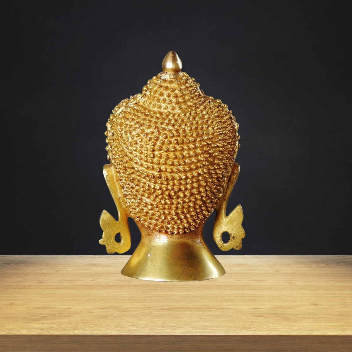 Brass Buddha Head Big Statue 2.545kg - PUSHMYCART