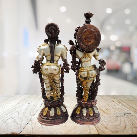 Brass Radha Krishan Pair Statue 16.442kg - PUSHMYCART