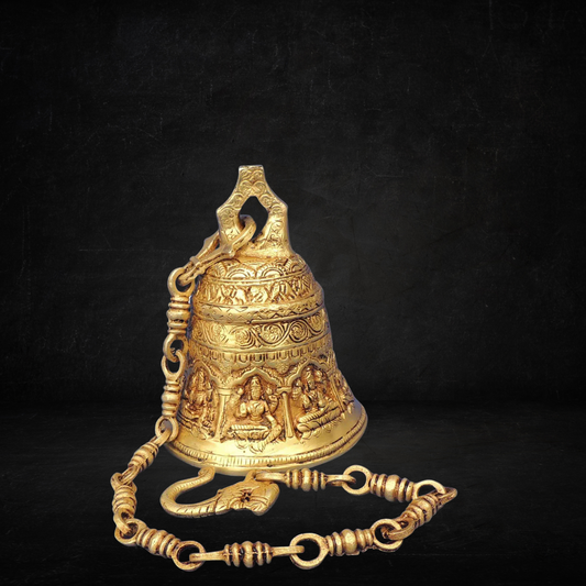 Brass Bell With Chain God Idol 3.16kg - PUSHMYCART