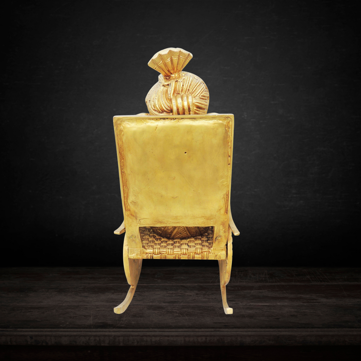 Brass Chair Ganesh Statue 12.74kg - PUSHMYCART