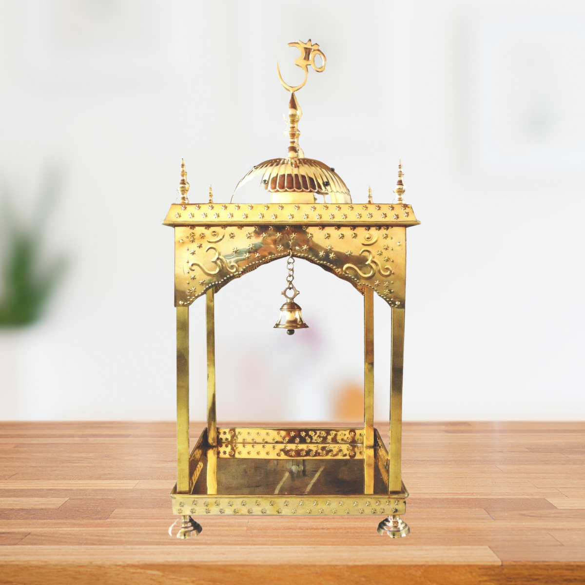 Brass Temple Round Dom 12.2Kg - PUSHMYCART